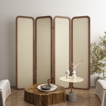 ins Japanese-style simple solid wood screen living room B & B hotel household occlusion partition Chinese folding rattan folding screen