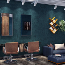 3D sandstone large grain sense dark green wallpaper diatom mud simple Nordic premium clothing store background wall wallpaper
