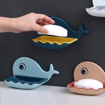 Double drain soap box home bathroom wash table rack cute cartoon children toilet soap box