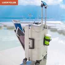 Lucky Club high-value suitcase female male opening computer business boarding universal wheel travel trolley box