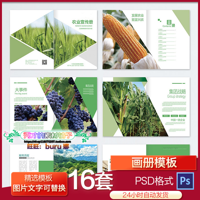 农业农产品水果蔬菜宣传册画册图册排版psd设计素材模板源文件