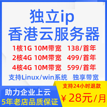  High-quality independent ip Hong Kong cloud server vps rental Foreign trade website cloud host virtual machine cn2 Nebula