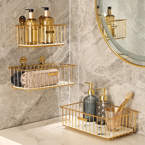 Bathroom bathroom shelf Toilet bath Bathroom sink Punch-free wall-mounted wall storage rack Light luxury