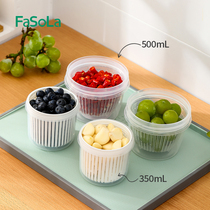fasola onion ginger garlic storage box green onion preservation box fruit food drain kitchen refrigerator storage and finishing artifact