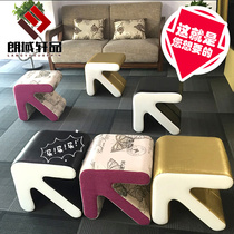 Langyu Xuan shoes stool European style test shoes fashion small leather stool sofa stool bed tail stool arrow stool non storage stool