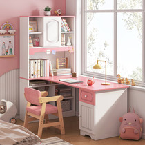 Study Desk Corner Book Table And Chairs Suit Bedroom Children Home Minimalist Ostyle Writing Desk Bookcase Bookcase Combination Desk
