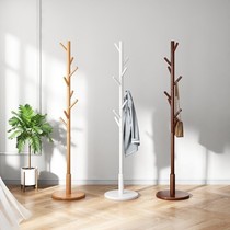 Solid Wood hanger floor-to-ceiling bedroom multifunctional coat rack creative hangers household Rod-style clothes rack