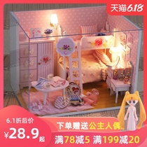 DIY cottage handmade Mini Princess small house model assembling villa toy creative birthday gift female