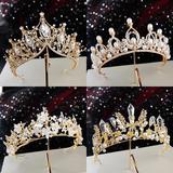 Bridal crown wedding accessories luxury European crystal queen crown baroque princess wedding dress with accessories