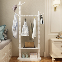 Hang landing solid wood coat rack simple modern clothes hanger bedroom simple hanging clothes rack multifunctional storage rack