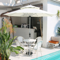 White Outdoor Table And Chairs Patio Net Red Outdoor Balcony Coffee Hall Milk Tea Shop Casual Outside Pendulum Table And Chairs With Umbrella Combination