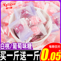 Net red day white peach flavor hard candy fruit juice sugar pop snacks peach flavor girl heart high face value candy