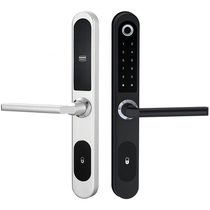 Broken bridge aluminum door lock Narrow frame hotel home credit card password fingerprint lock Aluminum alloy electronic door translation door lock