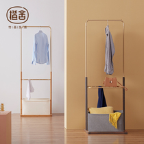Orange House modern simple floor-to-ceiling coat rack bedroom clothes artifact living room corner vertical hanging clothes rack