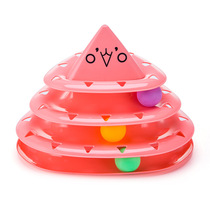 Three-layer cat turntable cat toy detachable track turntable ball cat self-Hi educational toy kitten supplies