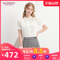 Scofield women's commuting ladies short sleeve collar shirt sfba82511q