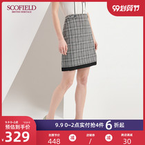 Scofield women's commuting lady Plaid Hip Wrap Skirt half skirt sfwh82404q