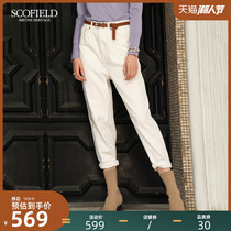 SCOFIELD Women's Fall 2020 New Slim Straight Simple Waist Cotton Jeans SFTJA3801Q