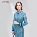 Scofield women's autumn winter chain print irregular skirt dress sfow93807q