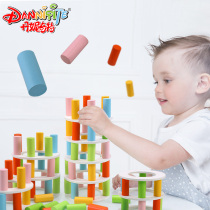 Childrens building blocks toys Pizza tower stacking high stacking music attention training 3-6 years old desktop balance intellectual stick game