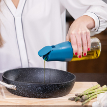 zuutii oil jug kitchen anti-leak glass oil bottle soy sauce vinegar seasoning bottle automatic opening and closing large capacity gravity oil tank
