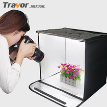 Traveler LED small studio 40cm Taobao photo soft light box shooting props Mini simple light box Portable foldable photo box Still life shooting dimmable light box