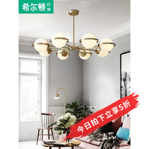 Q Hilton Nordic style all copper living room light simple modern bedroom magic bean chandelier dining room light net red light