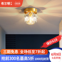 Hilton all copper postmodern crystal corridor light luxury ceiling lamp porch corridor simple lamp lighting