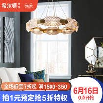 Q Hilton American decoration crystal chandelier home decoration living room dining room light luxury lamps modern simplicity