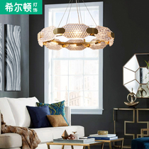 Q Hilton American decoration crystal chandelier home decoration living room dining room light luxury lamps modern simplicity