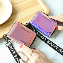 Card Bag Womens Refined Upscale Anti-Degauss Korea Cute Personality Mini Slim Ultra Large Capacity Zero Wallet