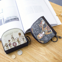 Beiprint Small Zero Wallet Woman Mini Small Square Bag Cute Korea Brief Yocartoon Student Short Zipped Zipped Coin Bag