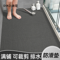 Bathroom non-slip floor mat toilet shower room floor mat high drainage toilet whole hollow large area foot mat