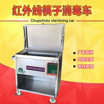 Catering Cafeteria Hotel Commercial Stainless Steel Red UV High Temperature Germicidal Ozone Disinfection Hot Air Drying Chopsticks car