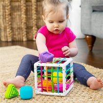 American Fatbrain Rubik Cube Sesele infant puzzle shape cognitive hand fine movement training toy