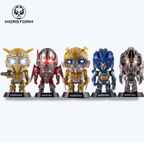 Motorm transformer, bumblebee collection, Q version, hand office, shaking head, car decoration, luminous doll