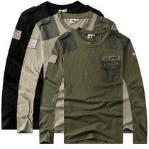 Liberty Rider outdoor round neck T-shirt mens long sleeve military fans men and women couples tactical military uniform field uniforms