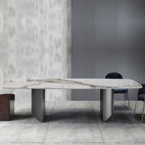Italian light luxury minimalist rectangular luxury stone bright rock plate household marble small apartment Nordic designer table
