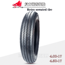 Motorcycle modification 4 00 4 50-17-18 vacuum retro serrated tire 5 00-16 wide and thick wear-resistant