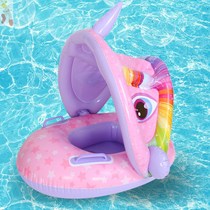 Baby swimming boat with handrail baby swimming ring children inflatable swimming seat awning yacht wholesale