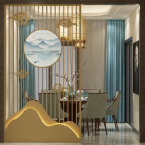 Chinese wrought iron screen partition living room hotel entry simple modern decoration creative hollow block the porch