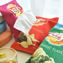  Fabric flannel potato chips paper towel bag Living room Bedroom kitchen bathroom hanging car paper towel cover Hanging paper towel bag