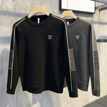 Autumn and winter Tide brand Slim knitted sweater Korean casual pullover sweater round neck fashion embroidery young long sleeve men