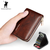 The Premier Paocarpack Mens Short Leather Card Bag Credit Card Clip Small Zero Wallet Male Drivers License Multi-Position Card