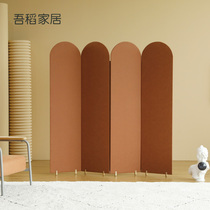 Wudao home solid wood screen partition Nordic living room room folding mobile occlusion Simple modern home decoration