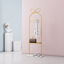 Nordic clothes hat rack Home floor hanging clothes rack Racks Bedroom Light Lavish Clothes Shelf Creative Standing Hanging Bag Shelf