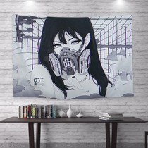 Japanese anime background cloth in the Shell mobile team hanging cloth student dormitory bedside decorative wall cloth room bedroom tapestry