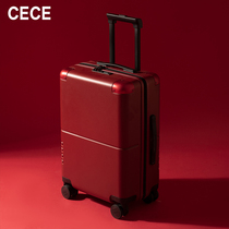 CECE red wedding 20 inch universal wheel luggage 24 inch trolley box password box female 28 suitcase Big Red
