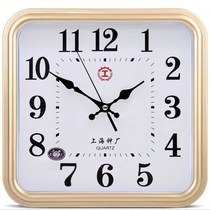 Shanghai Mute clock Living room Bedroom minimalist hanging bell wall Family with clock Electronic hanging table New pint quartz clock