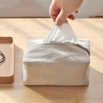 Day-style minimalist cotton numb art paper towel bag living room dining room table draw paper box tea road creative linen paper towels bag for home
